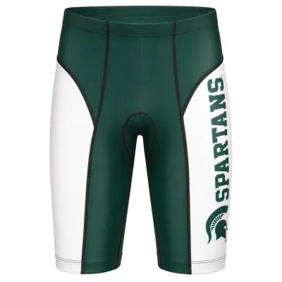 Michigan State College Design Performance Cycling Shorts