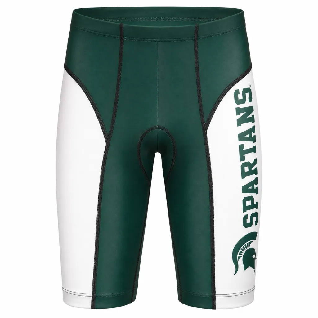 Michigan State College Design Performance Cycling Shorts