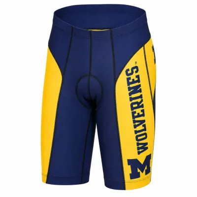 Michigan University Wolverines College Design Performance Cycling Shorts